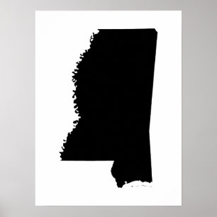 Mississippi in Schwarz und Weiß Poster
