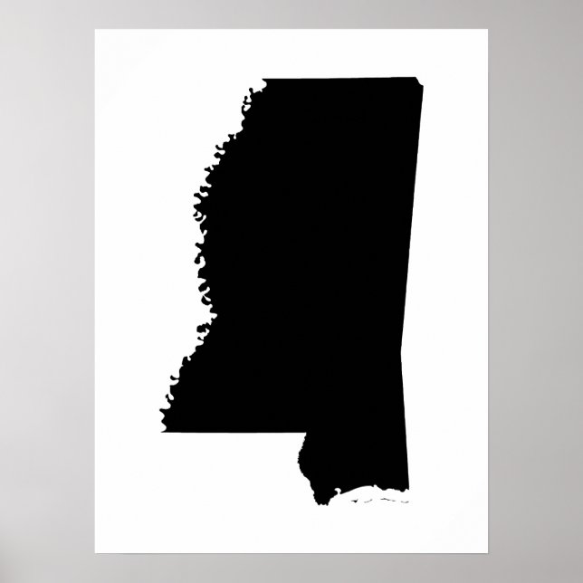 Mississippi in Schwarz und Weiß Poster (Vorne)