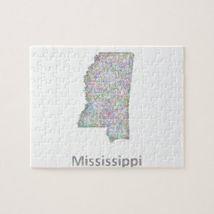 Mississippi-Karte Puzzle