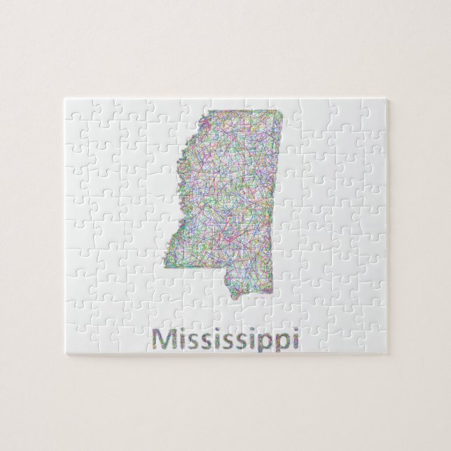 Mississippi-Karte Puzzle (Horizontal)