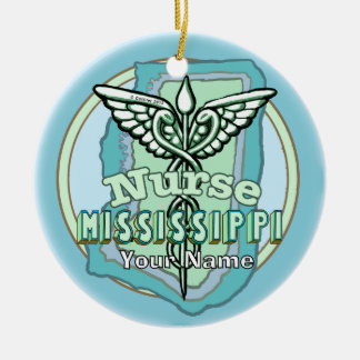 Mississippi Krankenpfleger Caduceus  Keramik Ornament