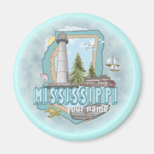 Mississippi Leuchtturm Magnet