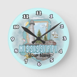 Mississippi Leuchtturm Uhr