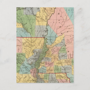 Mississippi, Louisiana, Arkansas Postkarte