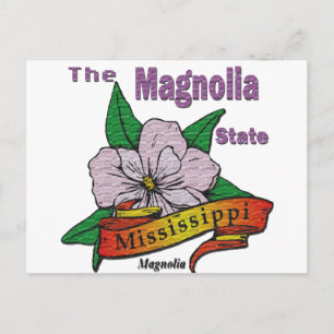 Mississippi Magnolia Staat Blume Postkarte