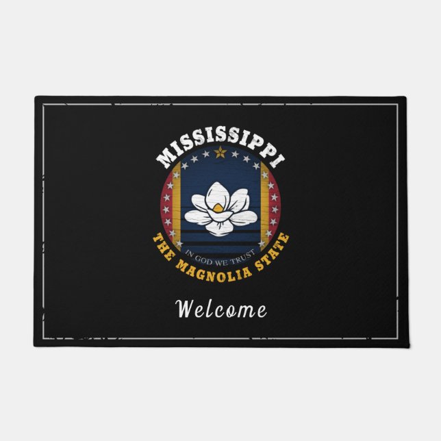 MISSISSIPPI MAGNOLIA STAAT FLAG FUßMATTE (Vorderseite)