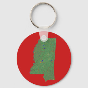 Mississippi Map Schlüsselanhänger