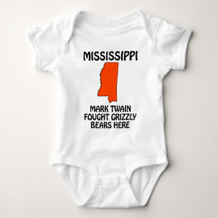 Mississippi - Mark Twain kämpfte hier mit Grizzlyb Baby Strampler