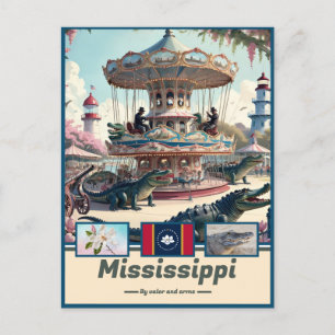 Mississippi Marvels & Motto Postkarte