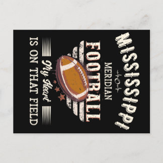 Mississippi Meridian American Football Postkarte