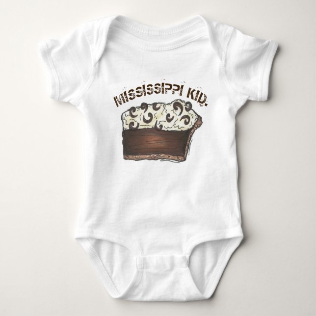 Mississippi MS Kid Chocolate Mud Pie Mudpie Slice Baby Strampler (Vorderseite)
