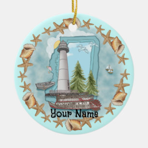 Mississippi Muscheln Leuchtturm Ornament
