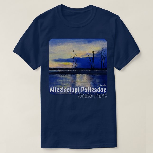 Mississippi Palisades Staat Park Illinois T-Shirt (Design vorne)