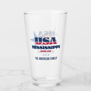 Mississippi Patriotic Pride Personalisiert Glas