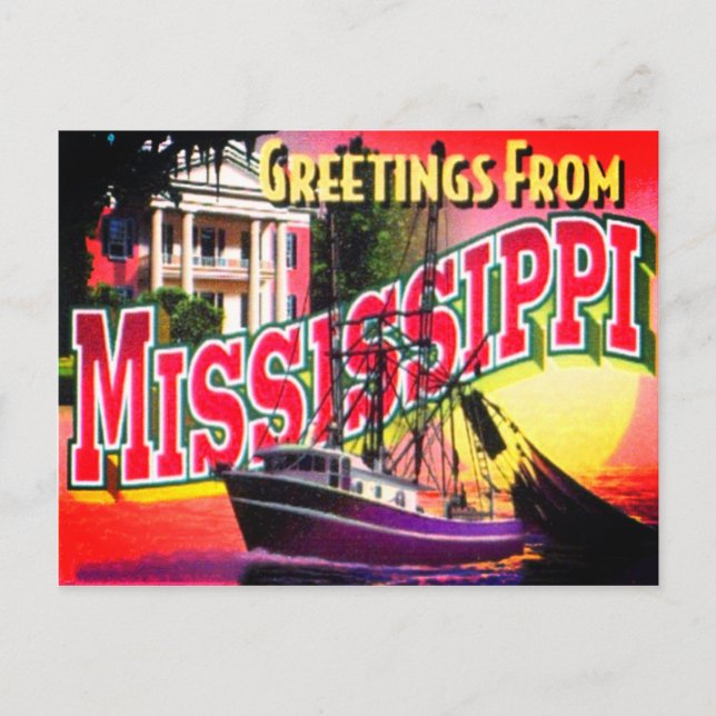 Mississippi Postkarte (Vorderseite)