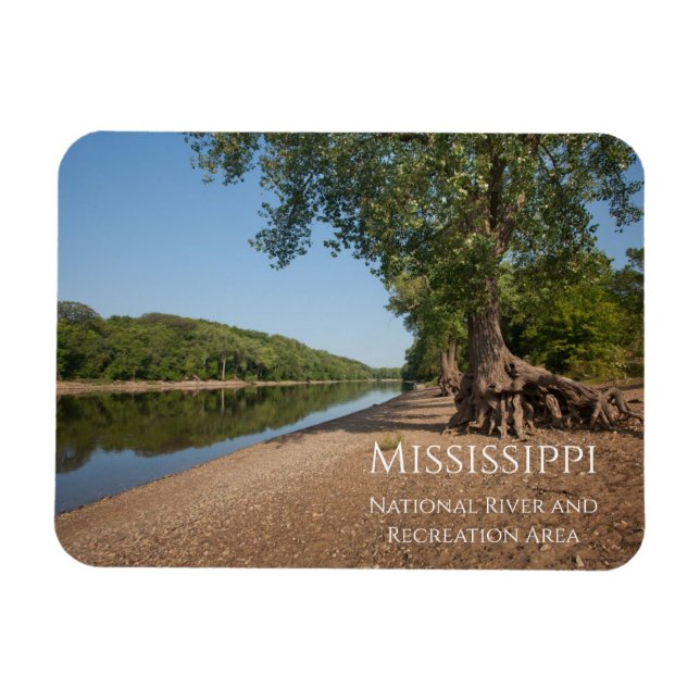 Mississippi River at Hidden Falls, St. Paul, MN Magnet (Horizontal)