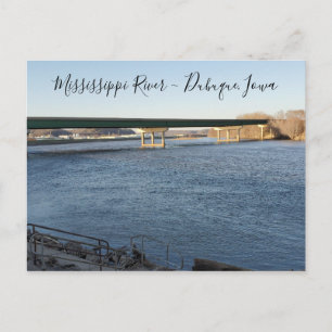 Mississippi River, Dubuque, Iowa Andenken Postkarte