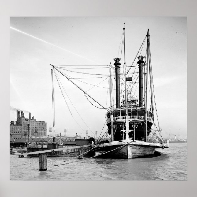Mississippi River Packet 1905 Poster (Vorne)