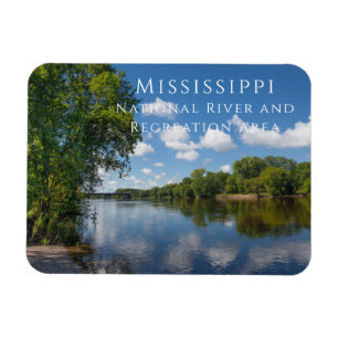 Mississippi River Sunny Day, nördlich von Minneapo Magnet