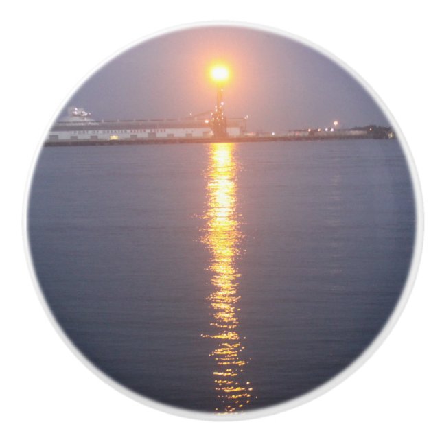 Mississippi River Sunrise Keramikknauf (Vorderseite)