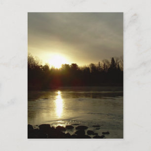 Mississippi River Sunrise Reflektion Postkarte