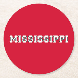 Mississippi Runder Pappuntersetzer