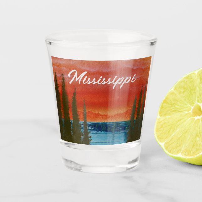 Mississippi Schnapsglas (Vorderseite)