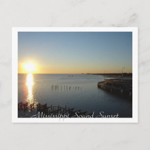 Mississippi Sound Sunset Postkarte