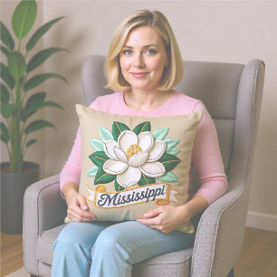 Mississippi Staat Blume Emblem Kissen