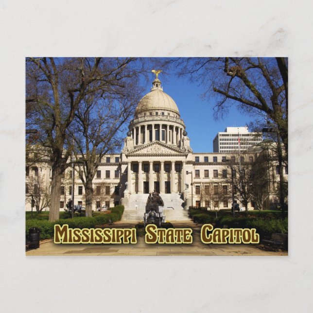 Mississippi Staat Hauptstadt Gebäude, Jackson Postkarte (Vorderseite)