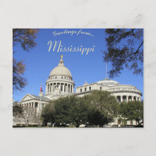 Mississippi Staat Hauptstadt Gebäude Mississippi Postkarte