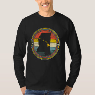 Mississippi Staat Hawaii Roots Origin Staat Karte T-Shirt