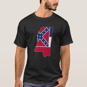 MISSISSIPPI STAAT MAP MISSISSIPPI MS Flag Roots Me T-Shirt