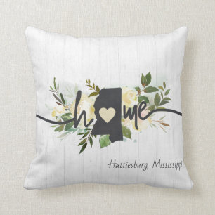 Mississippi Staat Personalisiert Zuhause City Rust Kissen