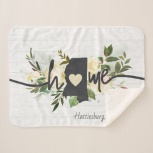 Mississippi Staat Personalisiert Zuhause City Rust Sherpadecke