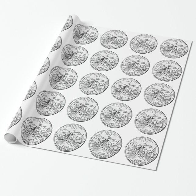 Mississippi Staat Quarter Geschenkpapier (Ungerollt)