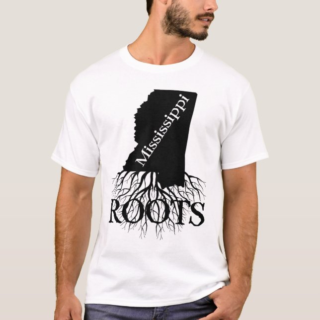 Mississippi Staat Roots Shirt für Frauen oder Männ (Vorderseite)