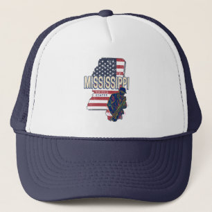 Mississippi Staat United Staaten Map Vintag USA Truckerkappe