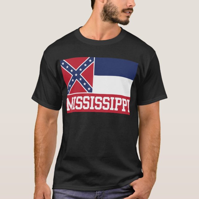 Mississippi-Staats-Flagge T-Shirt (Vorderseite)