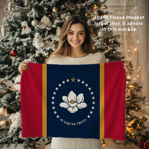 Mississippi State Neue Flagge USA Vereinigte Staat Fleecedecke