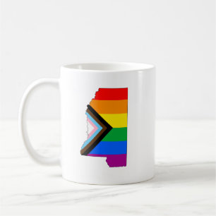 Mississippi State Pride LGBTQ Progress Pride Kaffeetasse