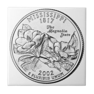 Mississippi-State-Vierteldollar Fliese