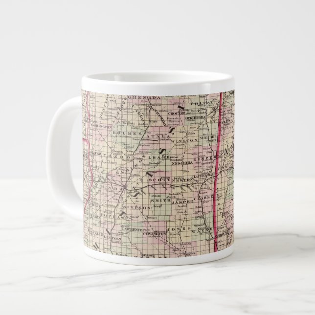 Mississippi und Alabama Jumbo-Tasse (Vorderseite Links)