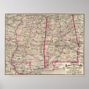 Mississippi und Alabama Poster