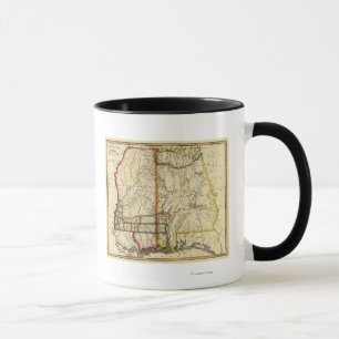 Mississippi und AlabamaPanoramabalkarte Tasse