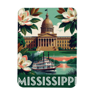 Mississippi USA Delta Blues Südstaaten-Geschichte Magnet