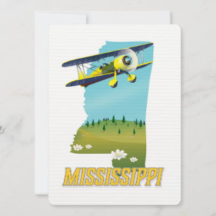 Mississippi Vintage-Karte Reisedruckplakat.