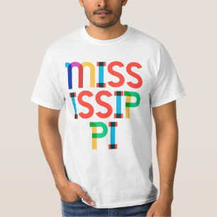 Mississippi Vintage Retro Pop Art 80er Jahre Typ T-Shirt