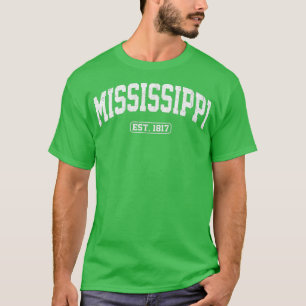 Mississippi Vintager Staat Athletic Style T-Shirt