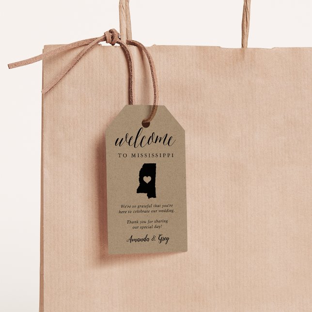 Mississippi Wedding Willkommensgunst Geschenkanhänger (Von Creator hochgeladen)